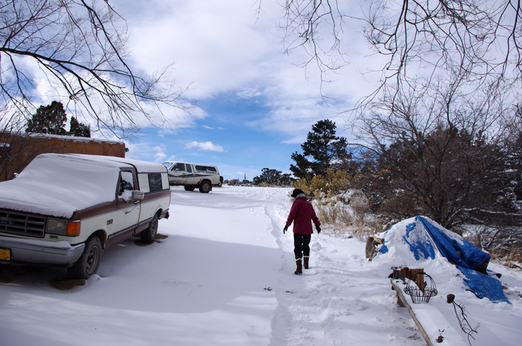 Our driveway in Llano Quemado