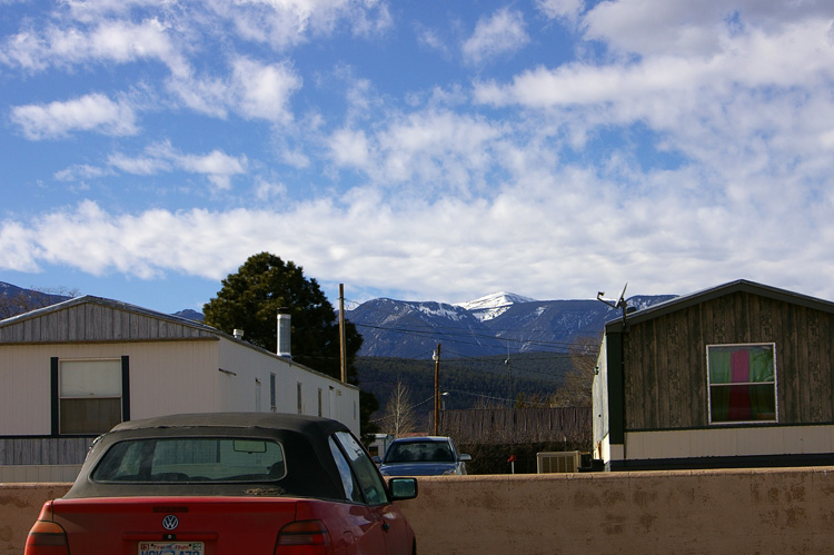 Trailers in Mora, New Mexico.