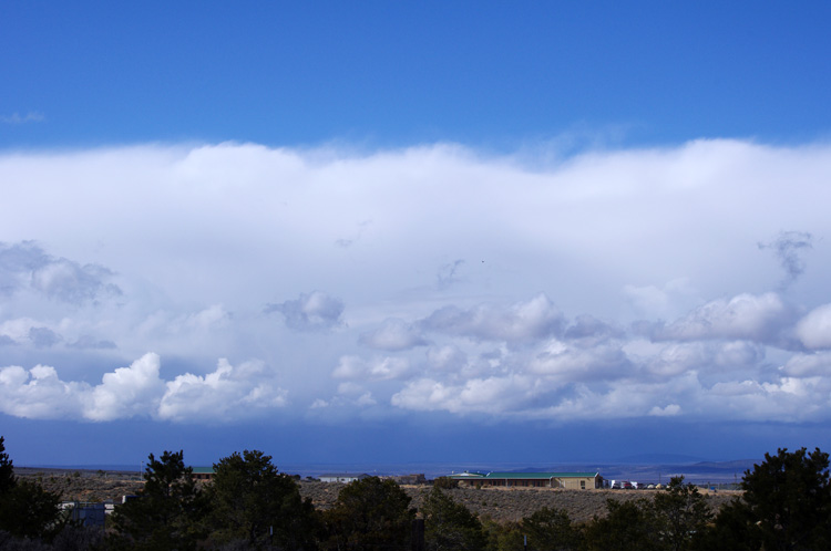 Snow storm from a distance