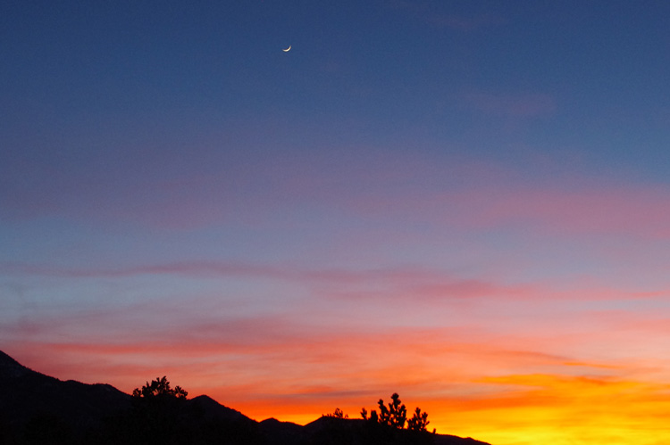 Sunset glow from Llano Quemado