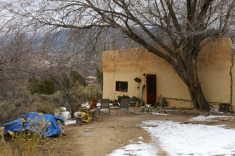 Hardly any snow in this image from Taos, New Mexico