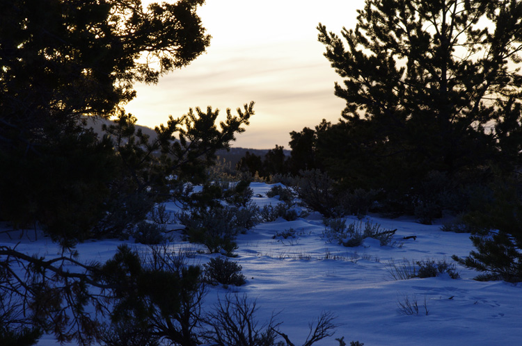 Winter evening south of Taos, New Mexico