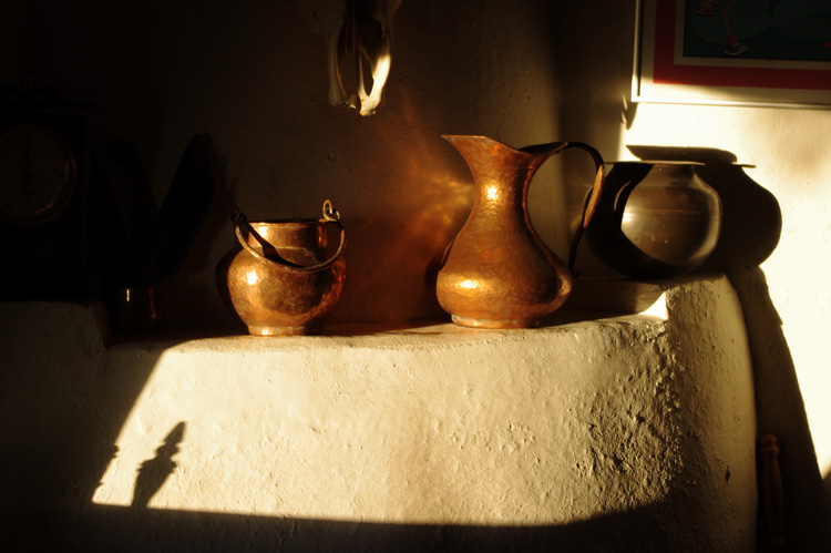 Mexican copper and a lota on the mantle in Taos, NM