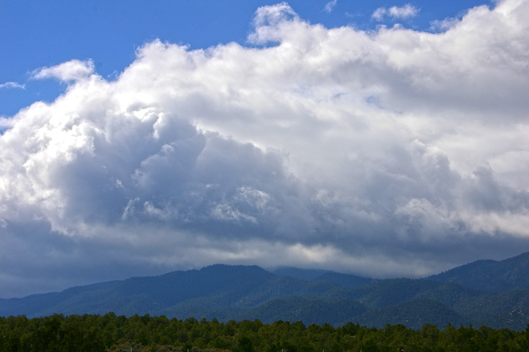 Clouds over Picuris Peak south of Taos, New Mexico
