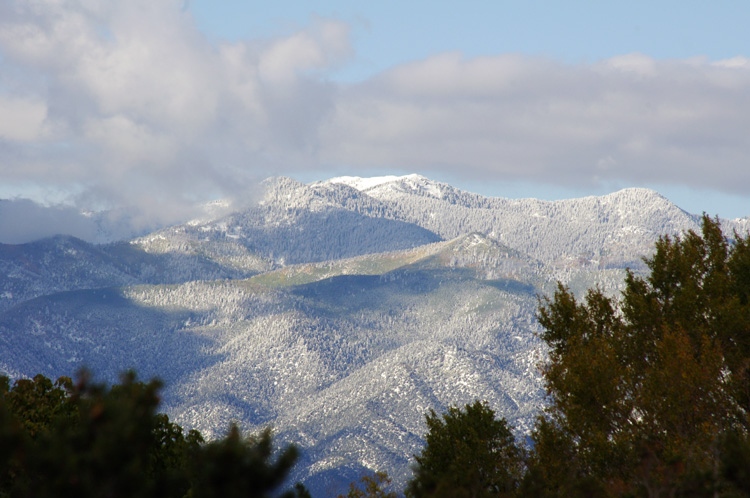 fresh snow on Lobo Peak near Taos, NM