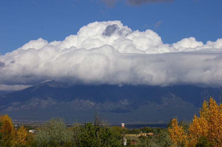 Clouds over Taos Mountain outside Taos, New Mexico.