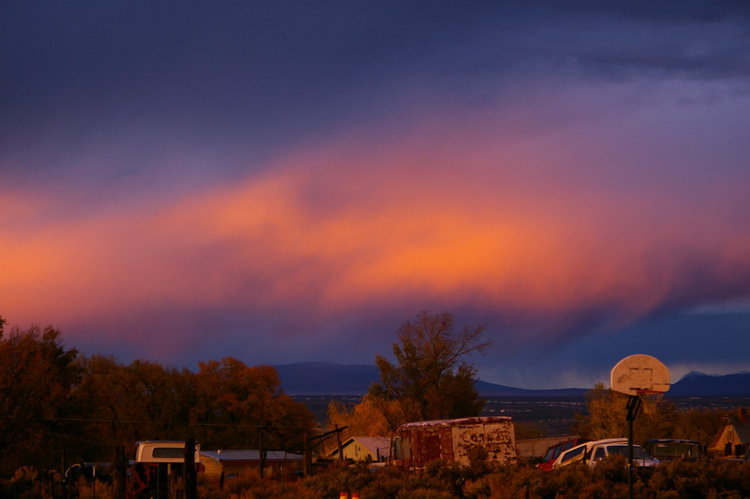 Sunset glow from Llano Quemado