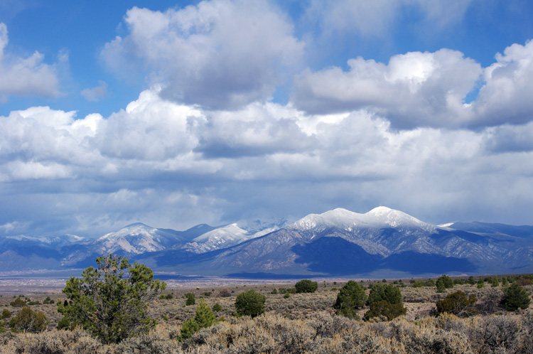 Taos Mountain and the Sangre de Cristos from Taos Valley Overlook
