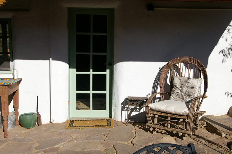 Behind old adobe walls in Taos, New Mexico