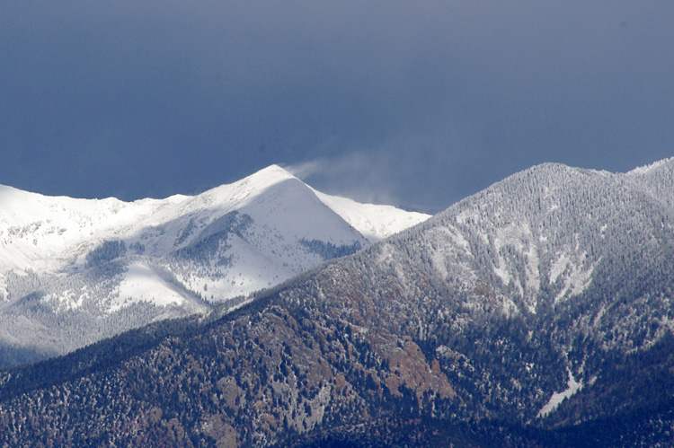 Snow blowing off Kachina Peak