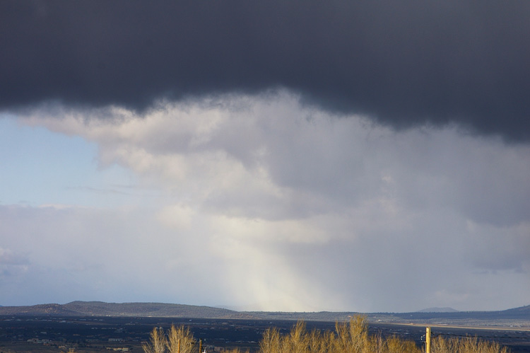 A heavy snow shower 15 miles away.