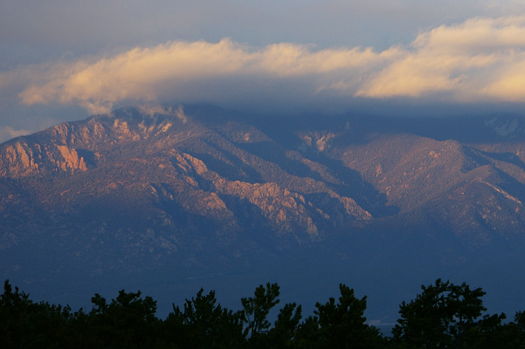 Taos Mountain and clouds