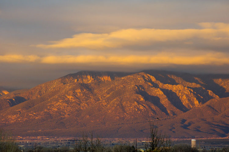 Taos Mountain at sunset