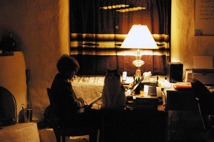 winter night indoors