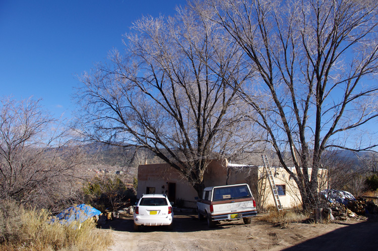Our rented adobe in Llano Quemado on Christmas Eve, 2010