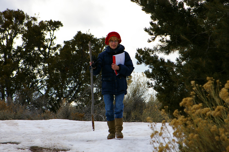Bringing in the mail in Taos, NM