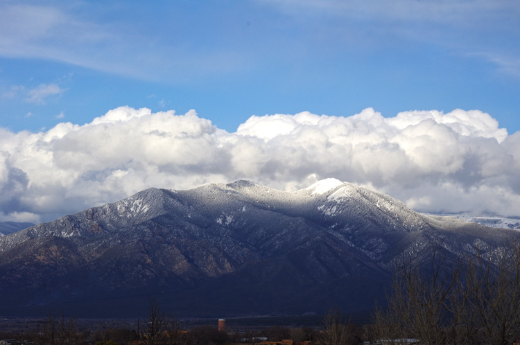 Taos Mountain and clouds