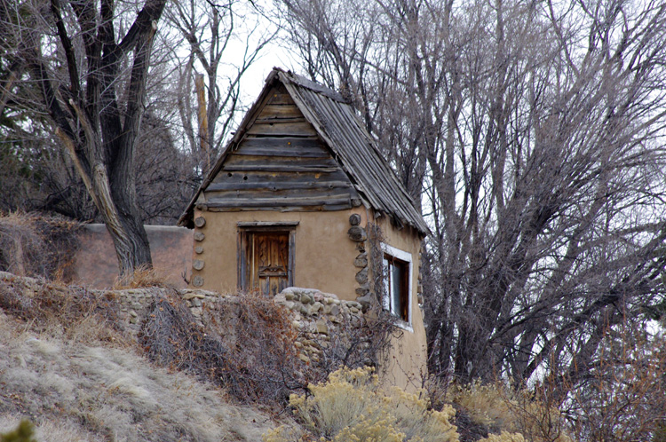 unusual adobe structure of unknown origin or purpose