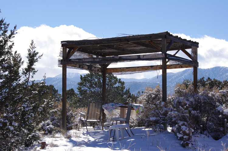 A ramada in the snow