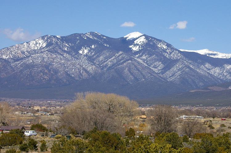 Taos Mountain in a pre-spring view