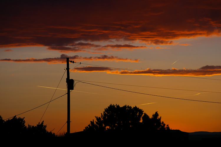 sunset with jets