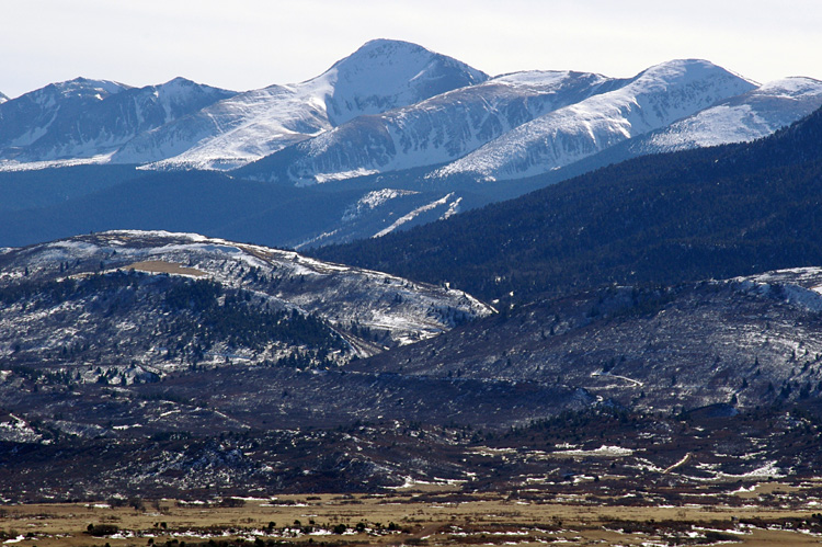 La Veta, CO with mountains looming overhead