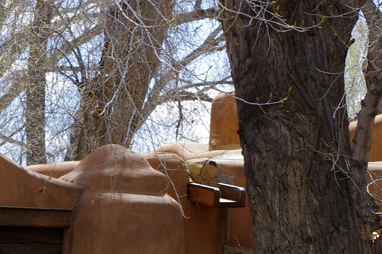 Details of an adobe roof