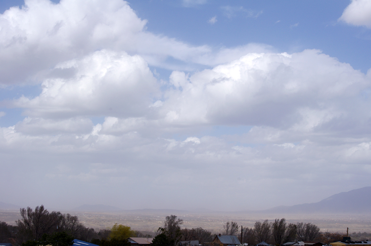 Dust over Taos Valley in the spring
