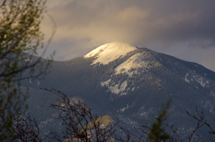 Taos Mountain in fading light