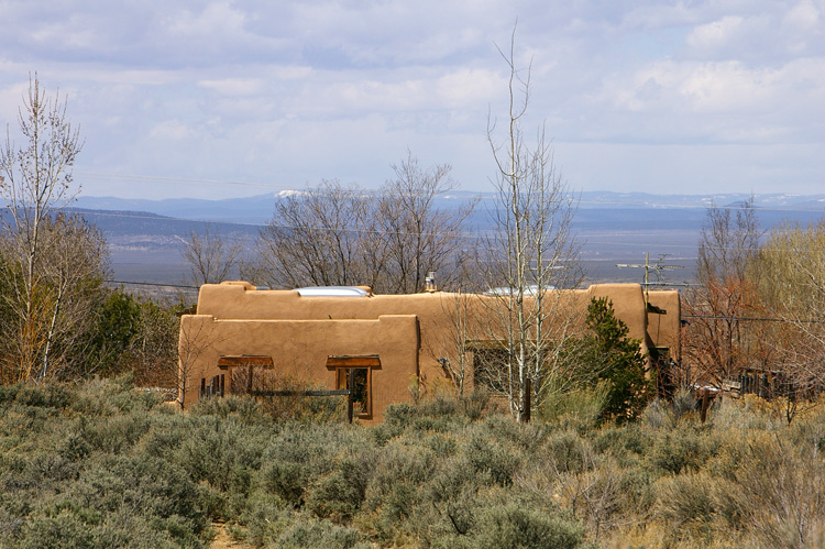 adobe house, east side of Taos