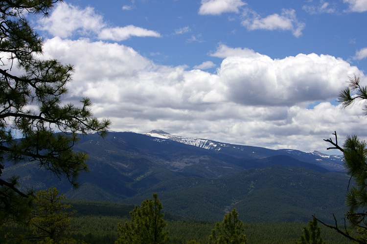 A view of Jicarita Peak from south of Taos, New Mexico