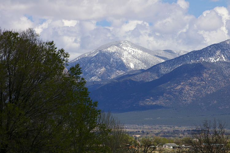 A beautiful spring day (with snowy mountains) in Taos, NM.