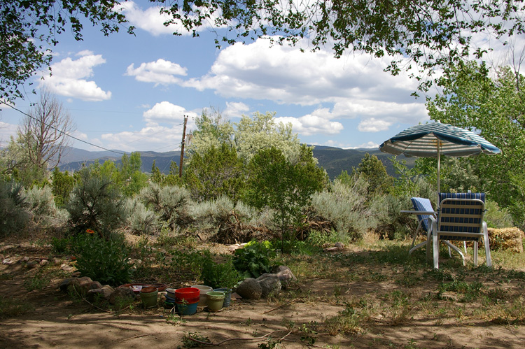 Taos, New Mexico, in the afternoon in June.