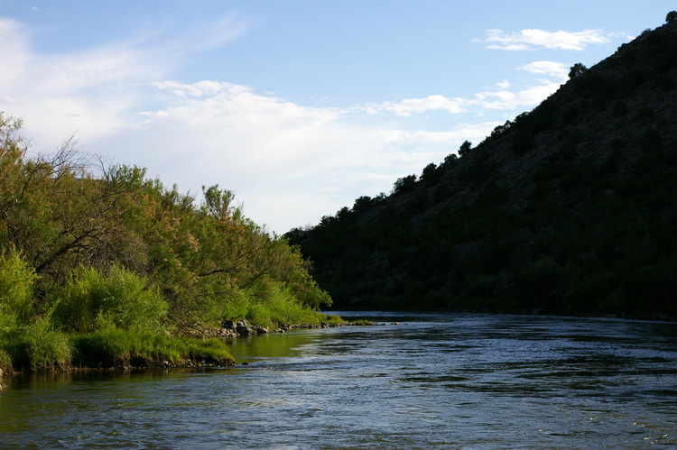 Along the Rio Grande River about five miles north of Pilar, NM