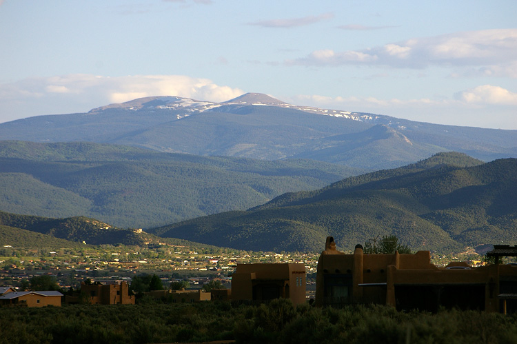 Close-up view of Jicarita Peak from Eototo Road near Taos