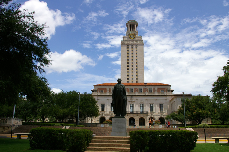 U.T. Austin tower on the main campus