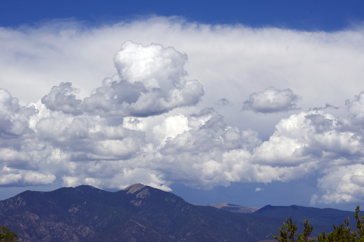 Monsoon clouds building up over the Sangre de Cristos