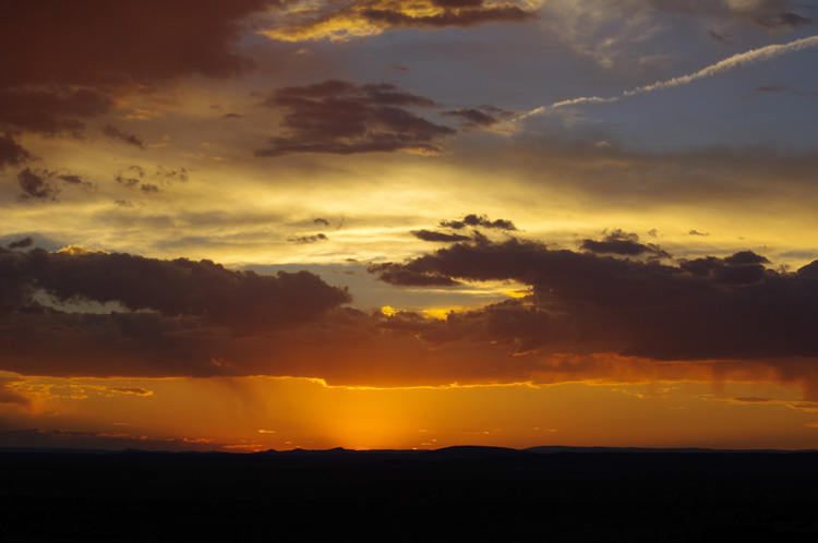 golden sunset in Taos