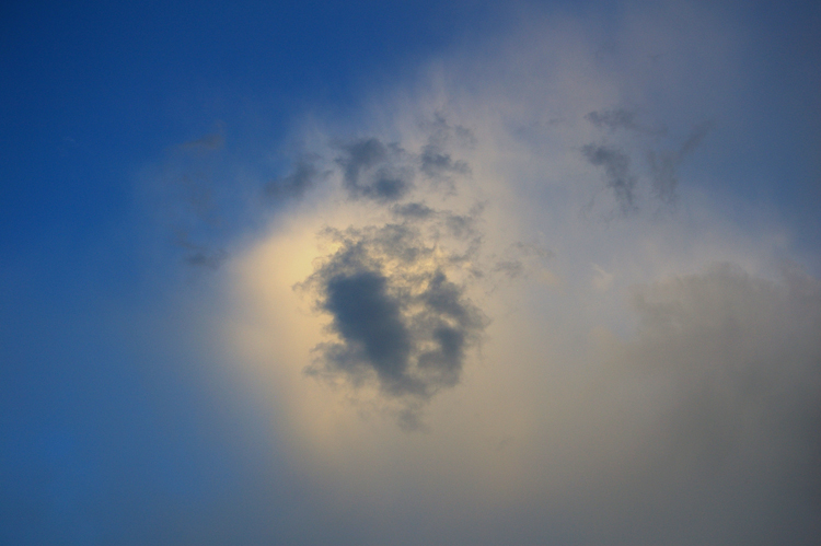 Overhead clouds, strange beauty in Taos, New Mexico