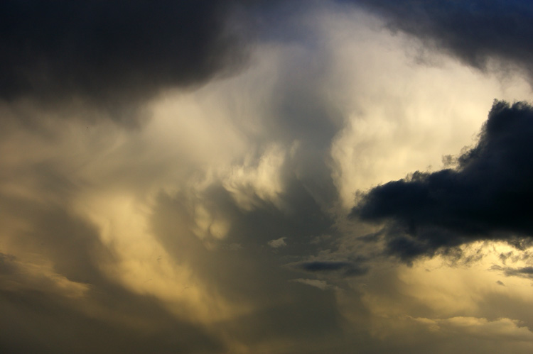 Detail of thunderstorm clouds over Taos, New Mexico.