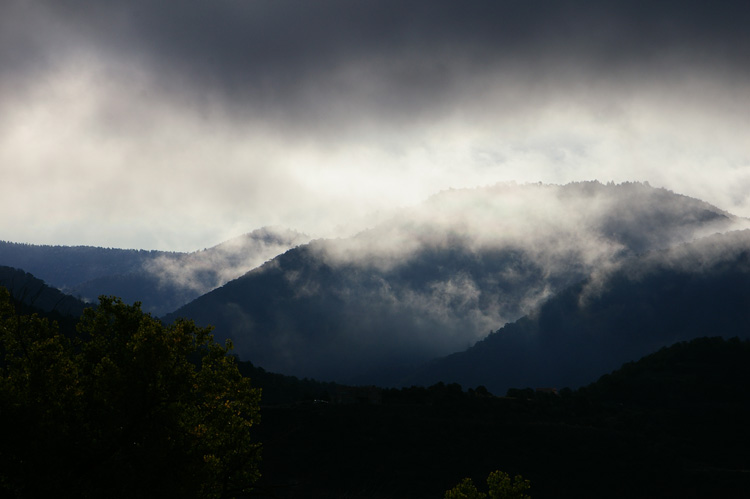 Backlit clouds in Taos, New Mexico