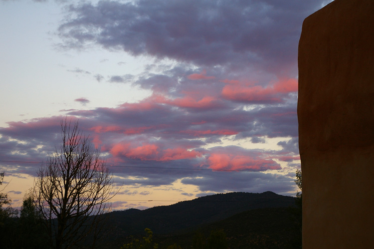 Sunset glow from Llano Quemado